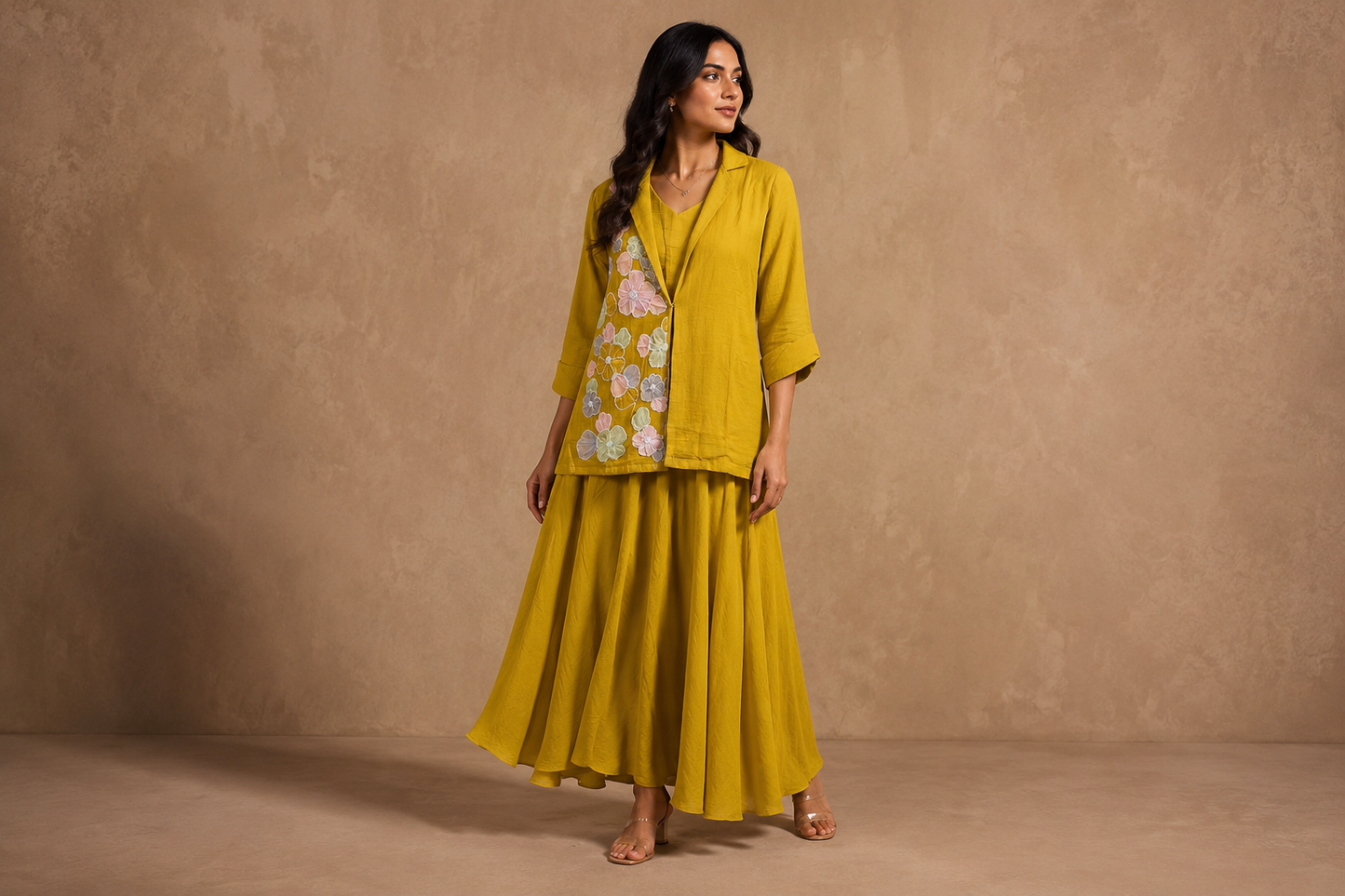 Sunlit Petals Ensemble Co-ord Set